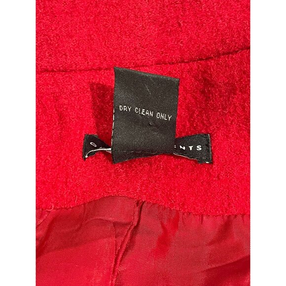 Grace Elements Womens Red Wool Blazer With Black Trim Size 10 - Picture 10 of 13